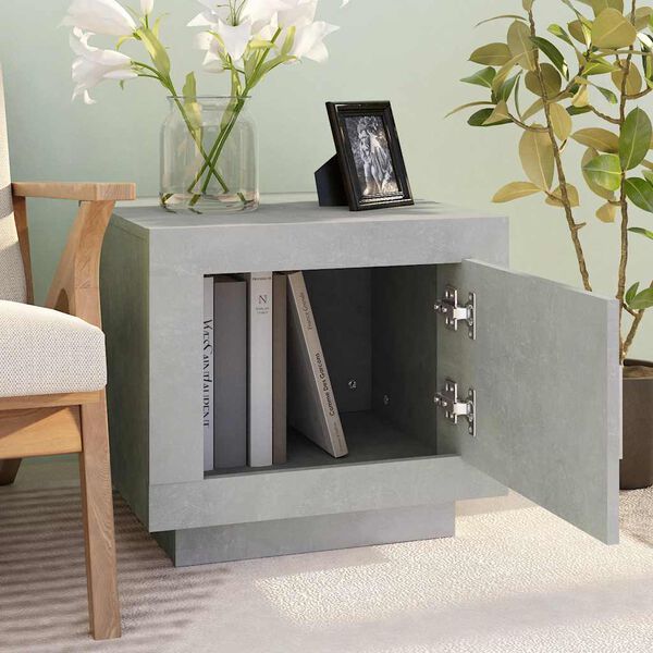 vidaXL Mesa de centro madera de ingenier&iacute;a gris hormig&oacute;n 51x50x45 cm