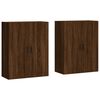 vidaXL Armarios de pared 2 unidades marr&oacute;n roble 69,5x34x90 cm