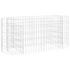 vidaXL Arriate de gaviones de hierro galvanizado 120x50x50 cm