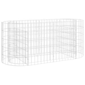 vidaXL Arriate de gaviones de hierro galvanizado 120x50x50 cm