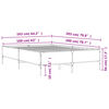 vidaXL Estructura cama madera ingenier&iacute;a metal gris Sonoma 160x200 cm