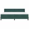 vidaXL Cama tipo Box Spring Verde oscuro 200 x 200 cm Poli&eacute;ster