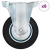 vidaXL Ruedas fijas 8 unidades 100 mm