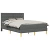 vidaXL Estructura de cama con colch&oacute;n Gris oscuro 120 x 200 cm Tela