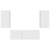 vidaXL Conjunto de mueble para TV de pared 4 pcs brillante