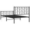 vidaXL Estructura cama sin colch&oacute;n con estribo metal negro 100x190 cm
