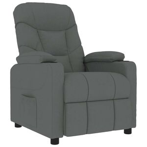 vidaXL Sill&oacute;n de masaje de tela gris oscuro