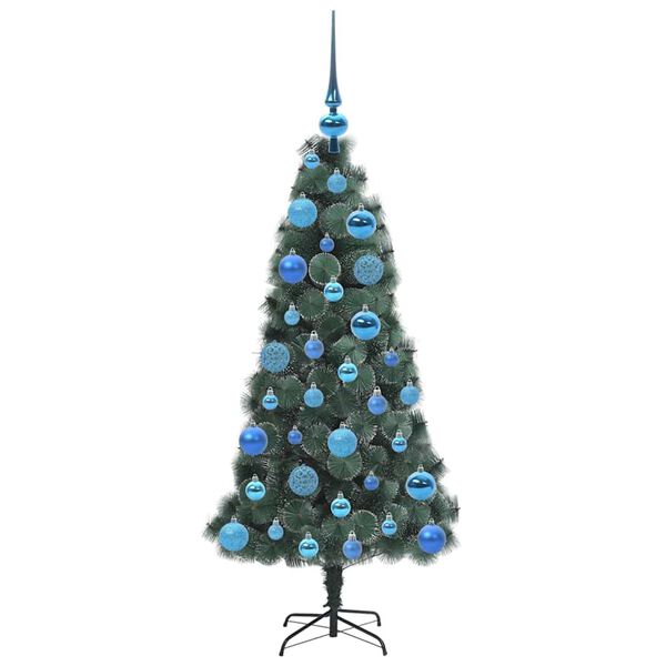 vidaXL &Aacute;rbol de Navidad Artificial Preiluminado con Set de Bolas Verde