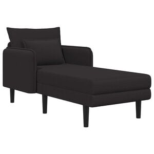 vidaXL Chaise longue de gran tama&ntilde;o Negro Boucl&eacute;