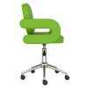 vidaXL Silla de comedor giratoria de cuero sint&eacute;tico verde