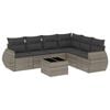 vidaXL Set de sof&aacute;s de jard&iacute;n 7 piezas con cojines rat&aacute;n PE gris