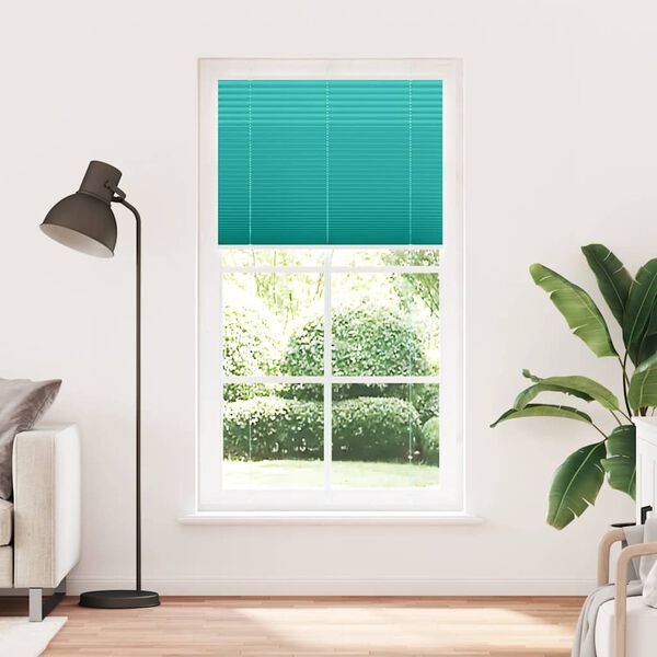 vidaXL Estor Plisado verde petr&oacute;leo 100x200 cm Tela Ancho 99,4 cm