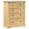 vidaXL C&oacute;moda cajonera Corona madera maciza de pino 92x48x114 cm