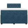 vidaXL Cama box spring con colch&oacute;n terciopelo azul 120x200 cm