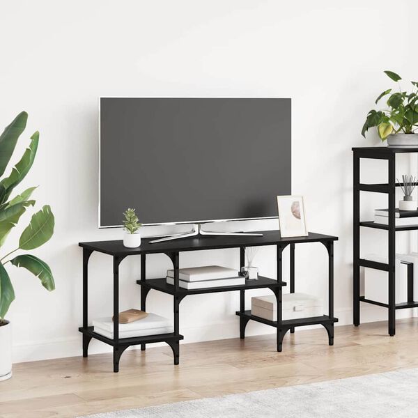 vidaXL Gabinete de TV Roble Negro 102 x 35 x 45,5 cm