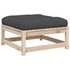 vidaXL Juego de sofás de jardín 9 pzas con cojines madera maciza pino
