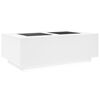 vidaXL Mesa de centro con LED Infinity blanca 116x69x40 cm
