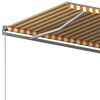 vidaXL Toldo de pie autom&aacute;tico amarillo y blanco 500x300 cm