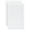 vidaXL Puerta de armario lamas 2 uds madera pino blanco 61,5x39,4 cm