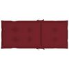 vidaXL Sillas de jard&iacute;n 2 uds madera maciza teca y cojines rojo tinto