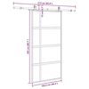 vidaXL Puerta corredera herrajes negro 102,5x205 cm vidrio templado
