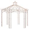 vidaXL P&eacute;rgola de jard&iacute;n marr&oacute;n antiguo 4 m hierro