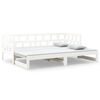 vidaXL Sof&aacute; cama extra&iacute;ble sin colch&oacute;n blanco 2x(90x200) cm