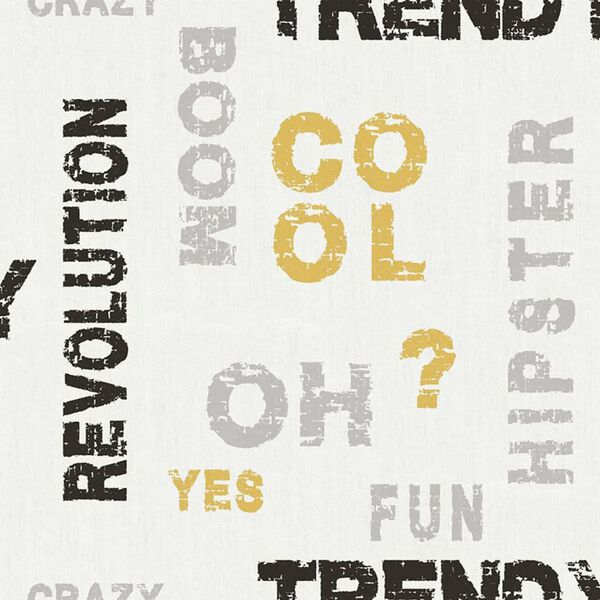 Noordwand Papel pintado Friends & Coffee Words and Letters gris negro