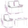 vidaXL Conjunto de Muebles de Jardín con cojín 4 pcs Negro y crema
