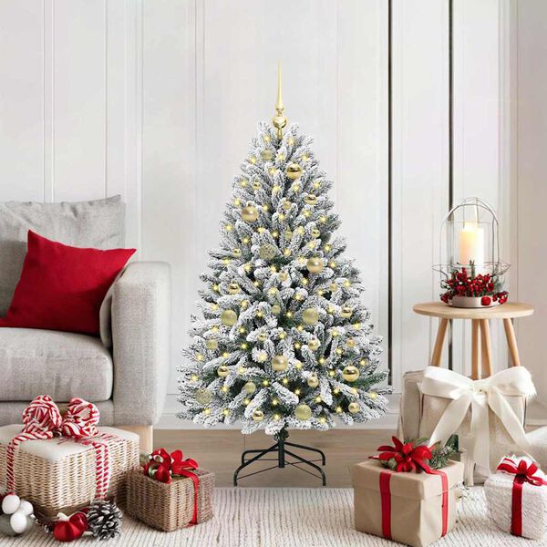 vidaXL Árbol de Navidad artificial Verde y 120 cm PVC y Metal