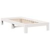 vidaXL Estructura cama sin colch&oacute;n madera maciza pino blanca 100x200cm