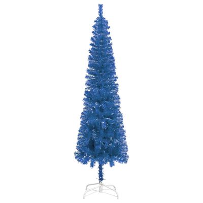 vidaXL Árbol de Navidad delgado azul 120 cm