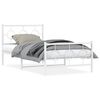 vidaXL Estructura cama sin colch&oacute;n con estribo metal blanco 100x190 cm