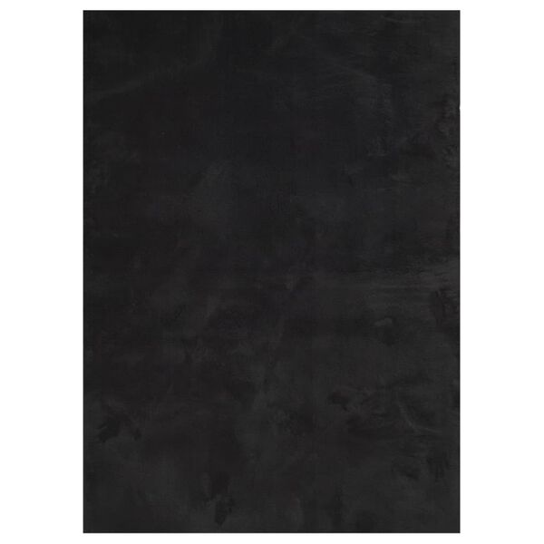 vidaXL Alfombra de pelo corto suave lavable HUARTE negro 160x230 cm