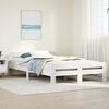 vidaXL Estructura de cama sin colchón madera maciza blanca 120x190 cm
