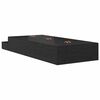 vidaXL Cama con almacenamiento Roble Negro 75 cm Madera contrachapada