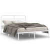 vidaXL Estructura cama sin colch&oacute;n con cabecero metal blanco 160x200cm