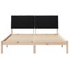 vidaXL Estructura de cama Marrón 150 x 200 cm Madera de pino macizo