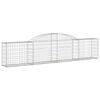 vidaXL Cesta de gaviones forma arco hierro galvanizado 300x30x60/80 cm