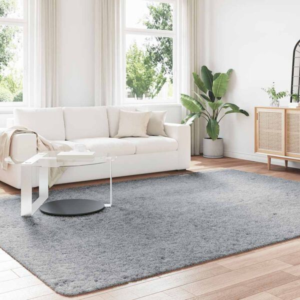 vidaXL Alfombra de pelo largo NAVARRA gris claro 240x340 cm poli&eacute;ster