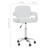 vidaXL Silla de comedor giratoria cuero sint&eacute;tico blanco