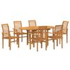 vidaXL Conjunto de Comedor de Jard&iacute;n 7 uds. Marr&oacute;n