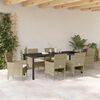 vidaXL Conjunto de Comedor de Jard&iacute;n 7 pcs Beige rat&aacute;n sint&eacute;tico