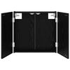 vidaXL Armario para dianas Roble Negro 56 x 12 x 53,5 cm