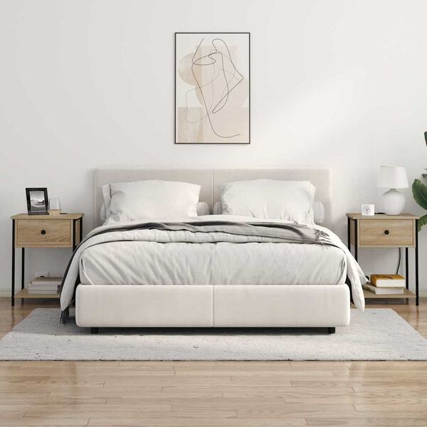 vidaXL Armario de Noche con caj&oacute;n Roble Sonoma 42 x 41 x 56 cm