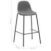 vidaXL Juego de mesa alta y taburetes 5 piezas tela gris topo