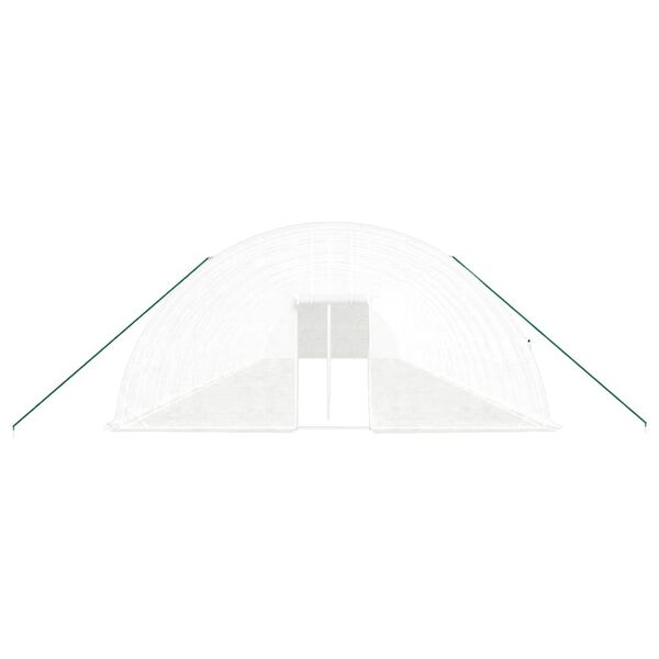 vidaXL Invernadero con estructura de acero blanco 132 m&sup2; 22x6x2,85 m