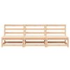 vidaXL Sofás de jardín sin reposabrazos 3 uds madera pino 70x70x67 cm