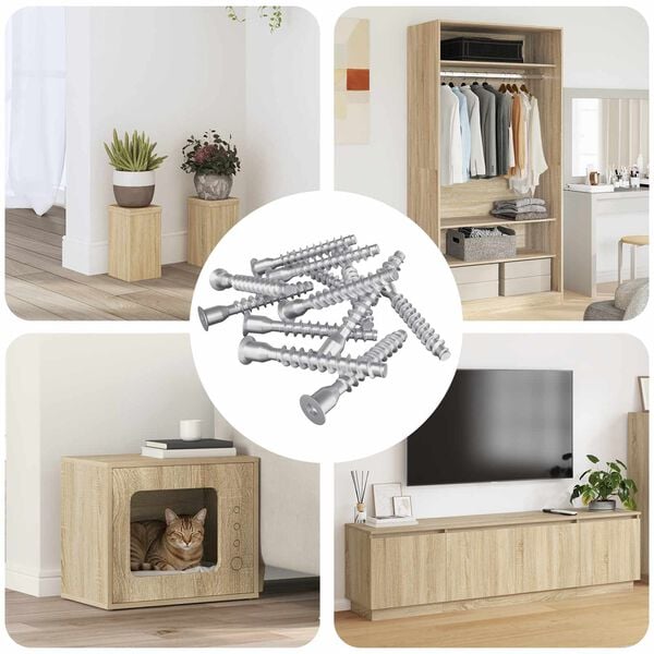 vidaXL Tornillos Confirmat 12 pcs Plateado &Oslash;7 x 50 mm Metal