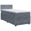 vidaXL Cama box spring con colch&oacute;n Gris oscuro 90 x 190 cm Terciopelo